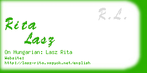 rita lasz business card